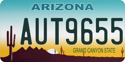 AZ license plate AUT9655