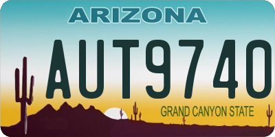 AZ license plate AUT9740
