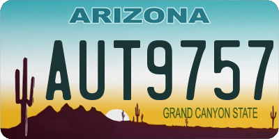 AZ license plate AUT9757