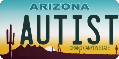 AZ license plate AUTIST