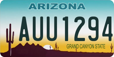 AZ license plate AUU1294