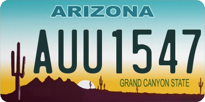 AZ license plate AUU1547