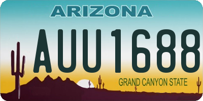 AZ license plate AUU1688