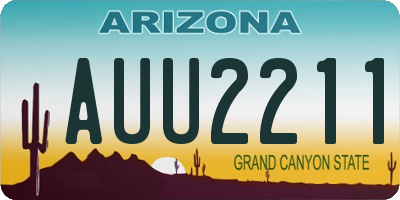 AZ license plate AUU2211