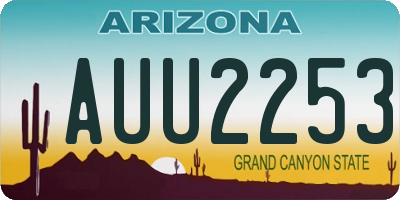 AZ license plate AUU2253