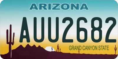 AZ license plate AUU2682