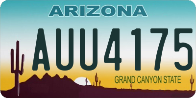 AZ license plate AUU4175