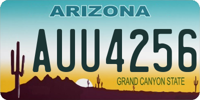 AZ license plate AUU4256