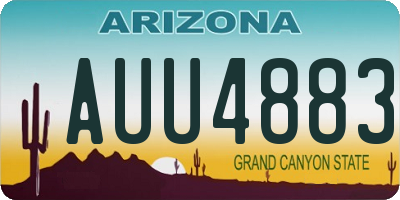 AZ license plate AUU4883