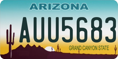 AZ license plate AUU5683