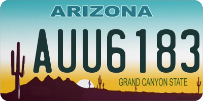 AZ license plate AUU6183