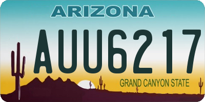 AZ license plate AUU6217
