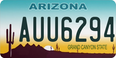 AZ license plate AUU6294