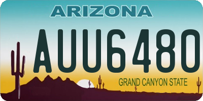 AZ license plate AUU6480
