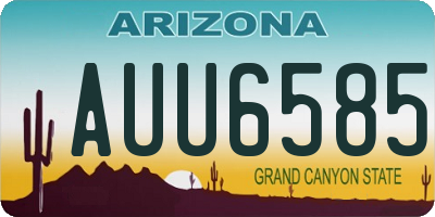 AZ license plate AUU6585