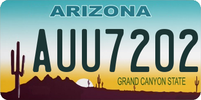 AZ license plate AUU7202