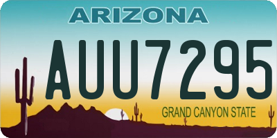 AZ license plate AUU7295