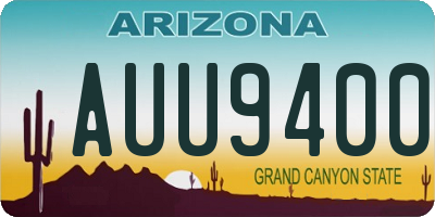 AZ license plate AUU9400