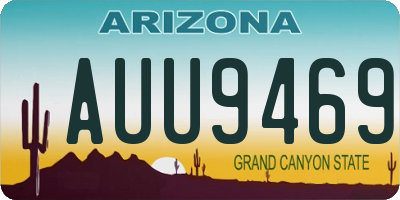 AZ license plate AUU9469