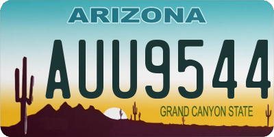 AZ license plate AUU9544