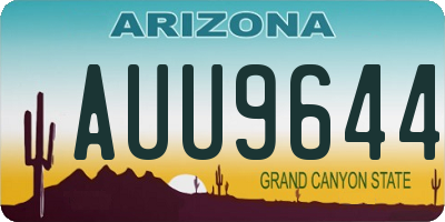 AZ license plate AUU9644
