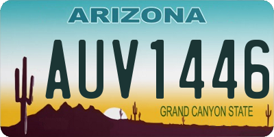 AZ license plate AUV1446