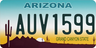 AZ license plate AUV1599