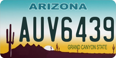 AZ license plate AUV6439