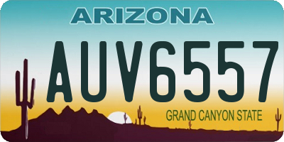 AZ license plate AUV6557