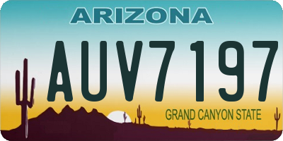AZ license plate AUV7197