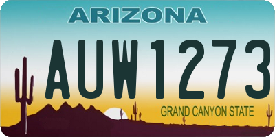 AZ license plate AUW1273