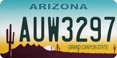 AZ license plate AUW3297