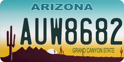 AZ license plate AUW8682
