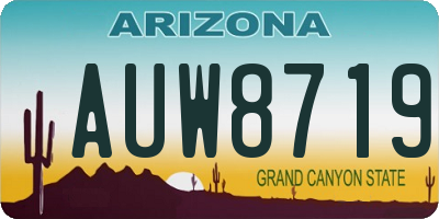 AZ license plate AUW8719