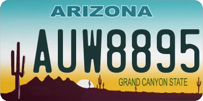 AZ license plate AUW8895