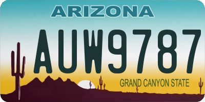 AZ license plate AUW9787