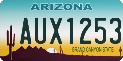 AZ license plate AUX1253