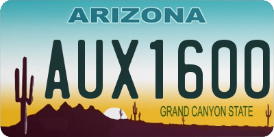AZ license plate AUX1600