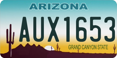AZ license plate AUX1653