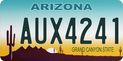 AZ license plate AUX4241