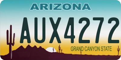 AZ license plate AUX4272