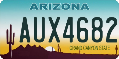 AZ license plate AUX4682