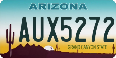 AZ license plate AUX5272
