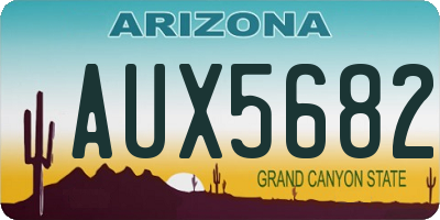 AZ license plate AUX5682