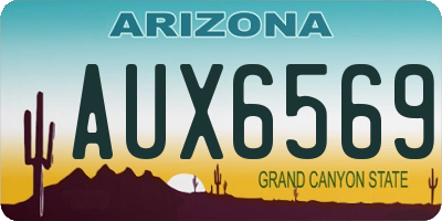 AZ license plate AUX6569
