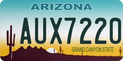 AZ license plate AUX7220