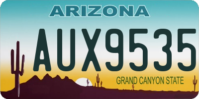 AZ license plate AUX9535