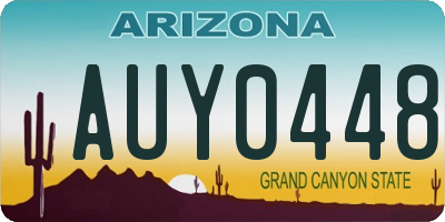 AZ license plate AUY0448