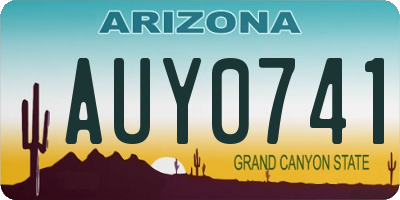 AZ license plate AUY0741