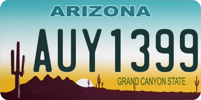 AZ license plate AUY1399